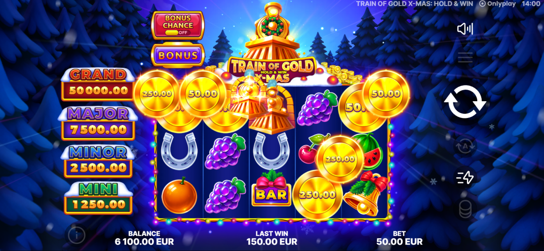 Train of Gold X-Mas: Hold & Win gameplay screenshot 3