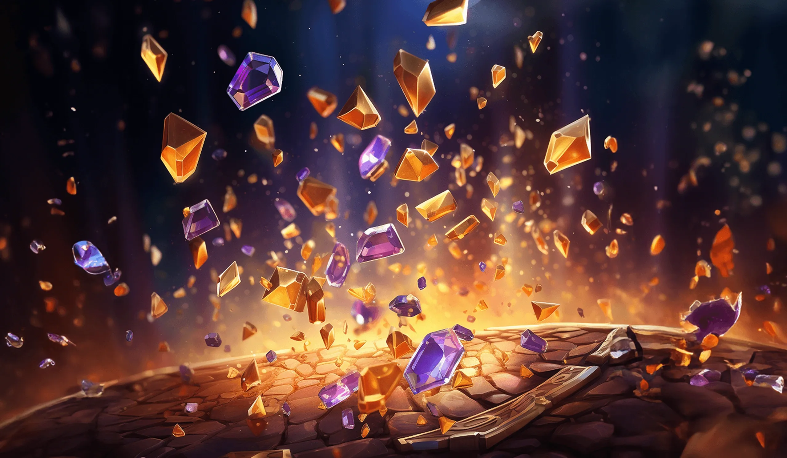 Troyan Gems desktop action banner background