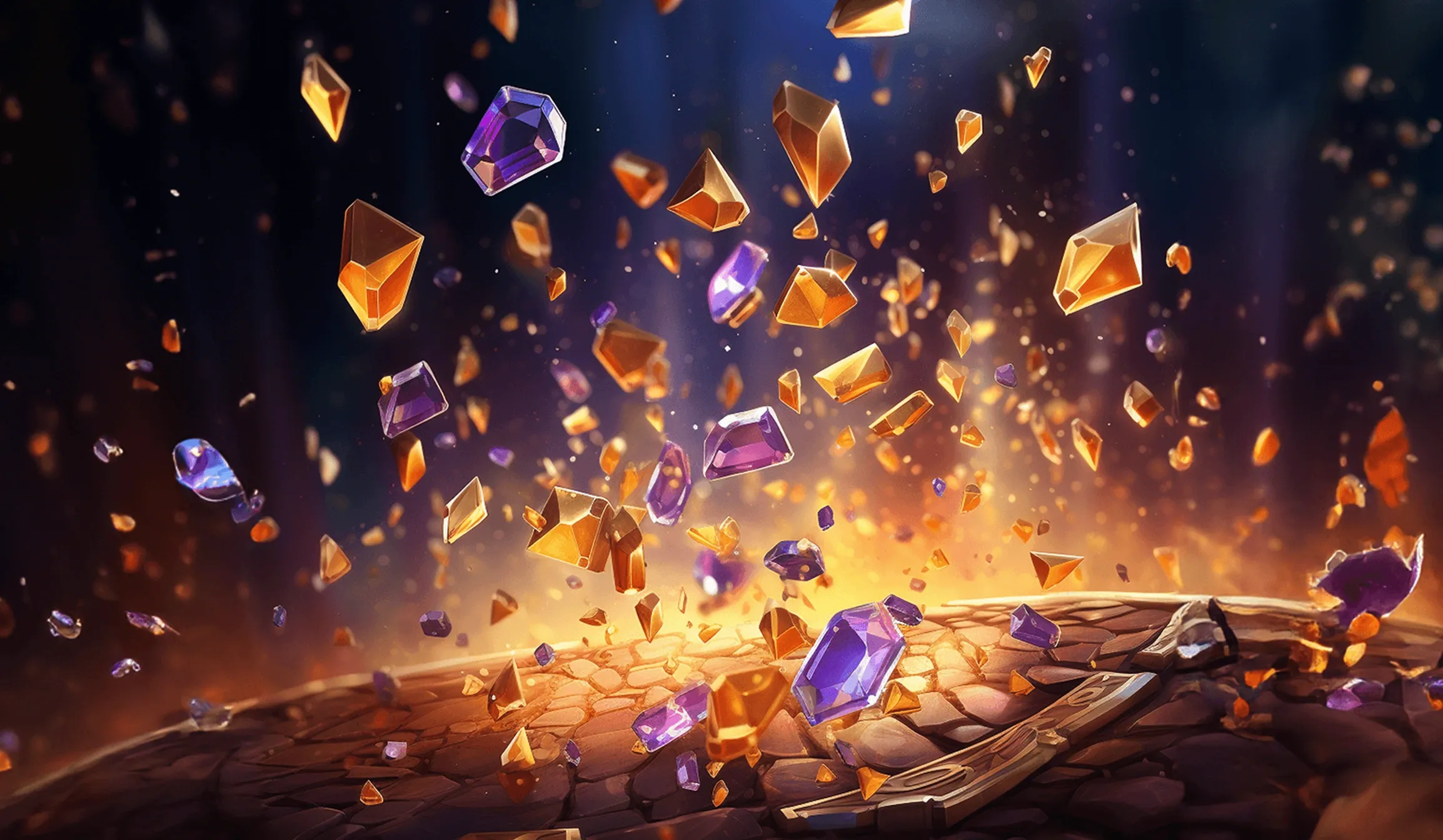Troyan Gems tablet action banner background