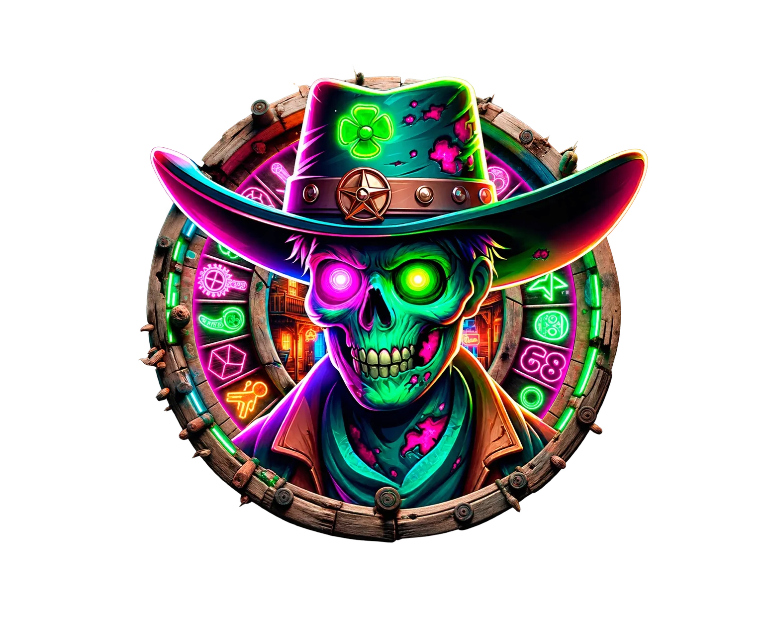 Western Zombie tablet action banner character