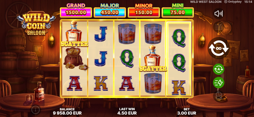 Wild Coin Saloon gameplay screenshot 1
