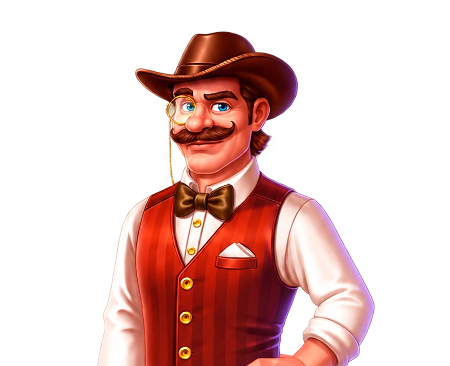 Wild Coin Saloon tablet action banner character