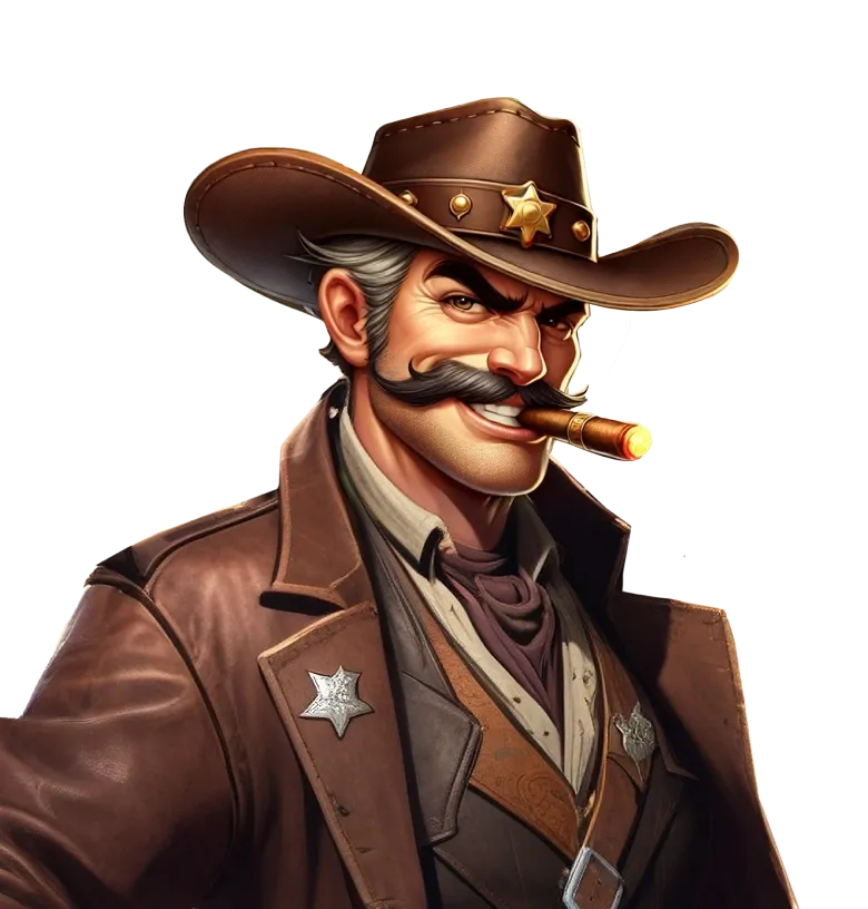 Wild Coins mobile action banner character
