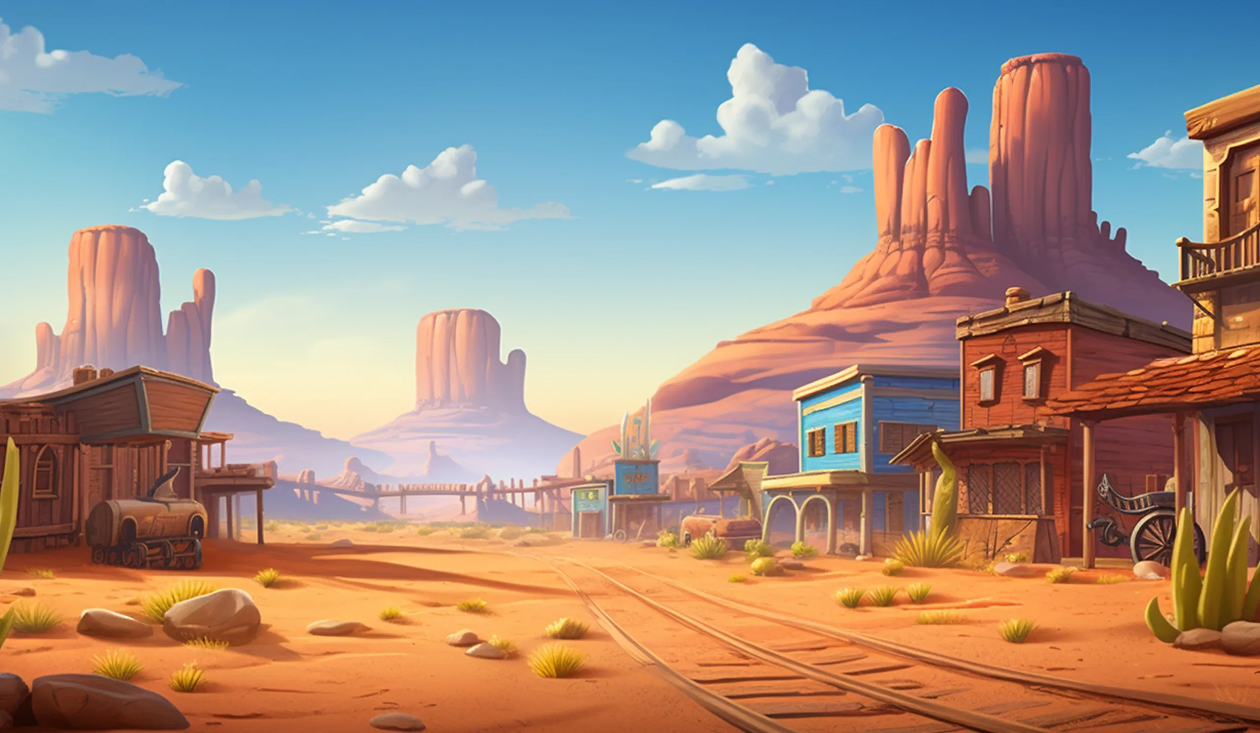 Wild West Girls desktop action banner background