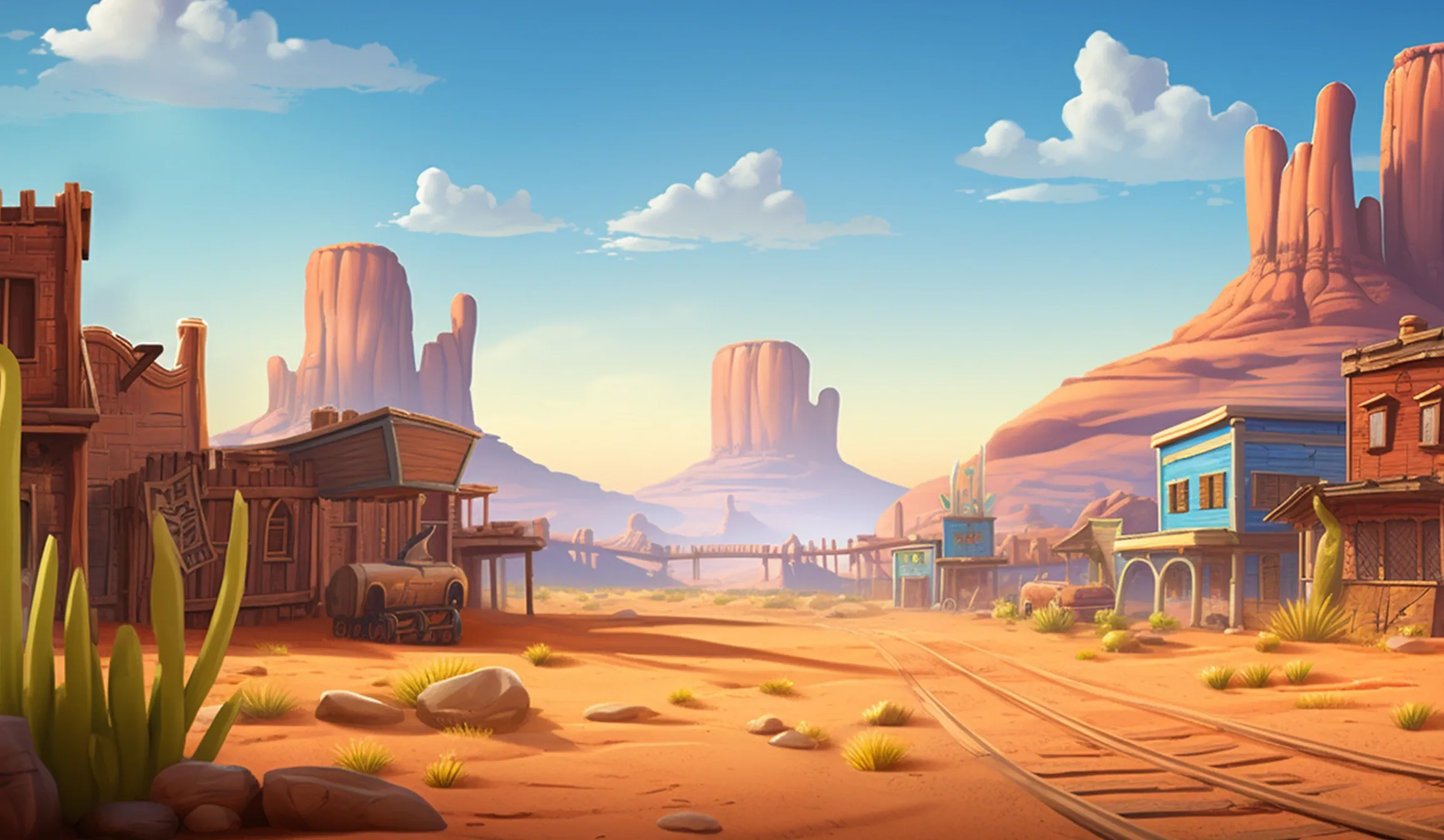 Wild West Girls tablet action banner background