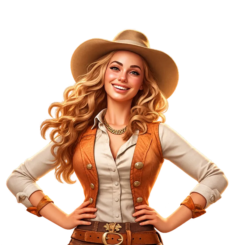 Wild West Girls mobile action banner character
