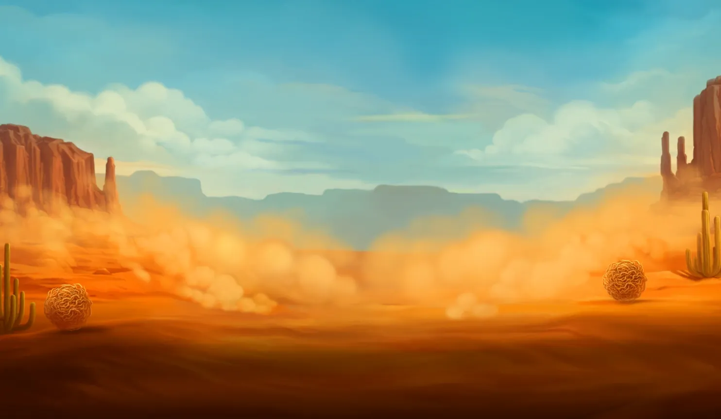 Wild West Jackpot mobile action banner background