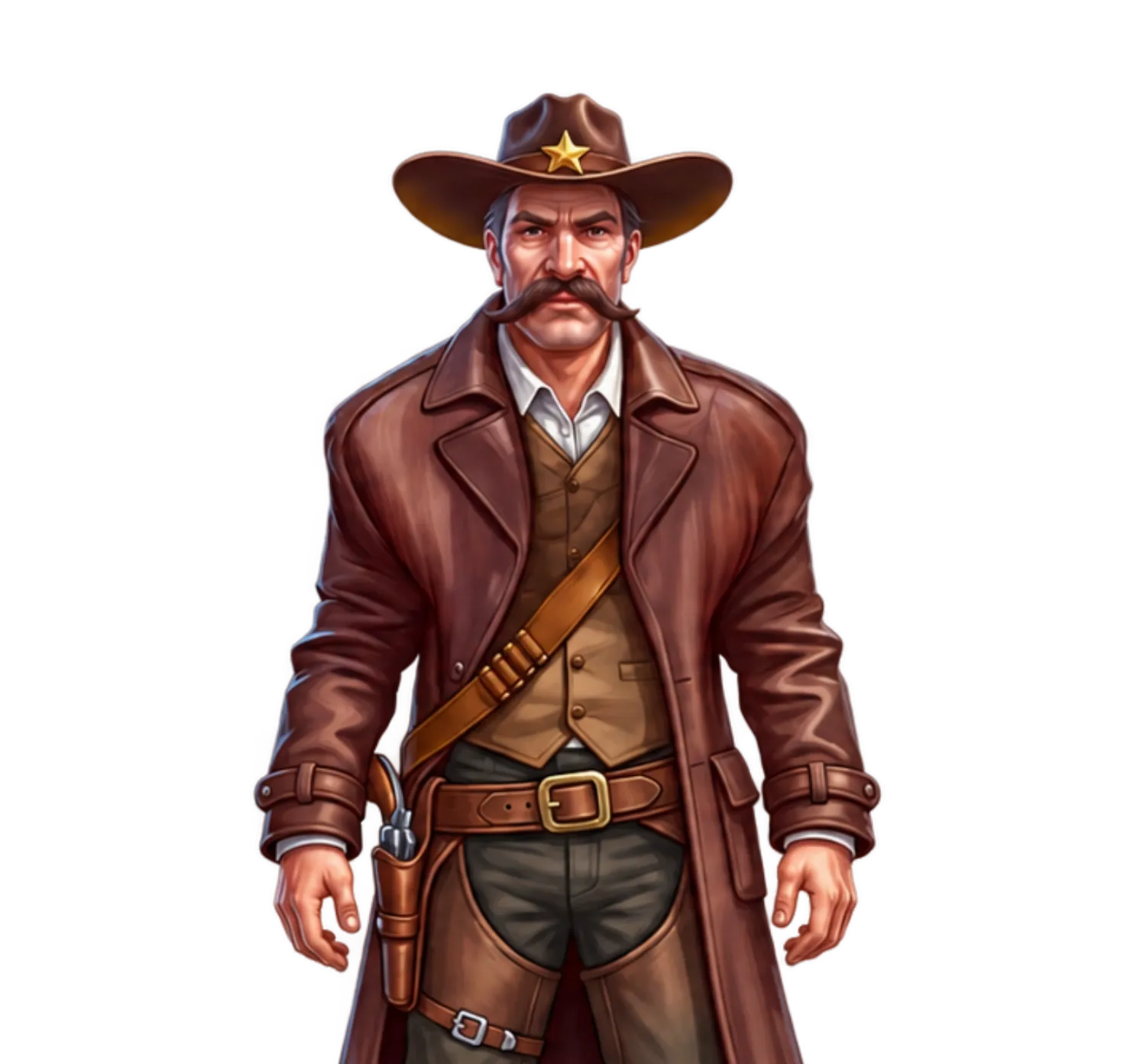 Wild West Jackpot desktop action banner character