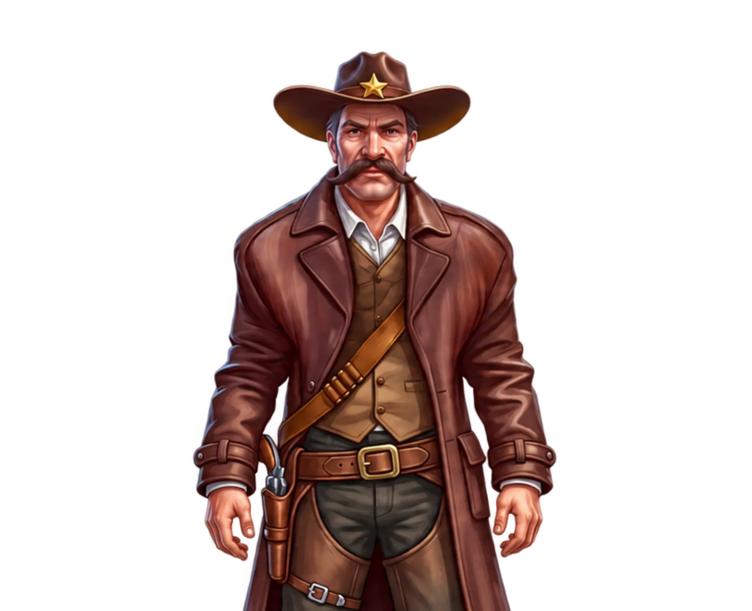 Wild West Jackpot tablet action banner character