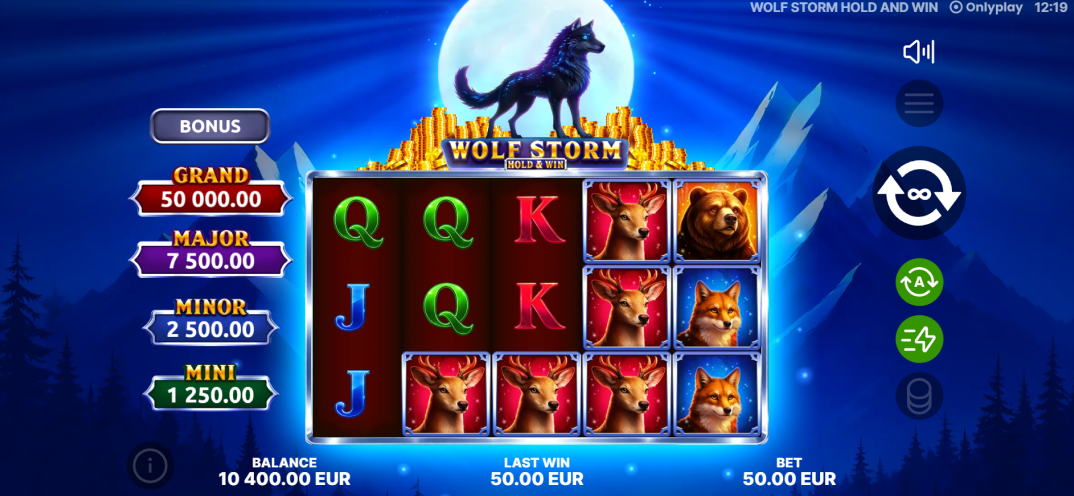 Wolf Storm: Hold & Win gameplay screenshot 1