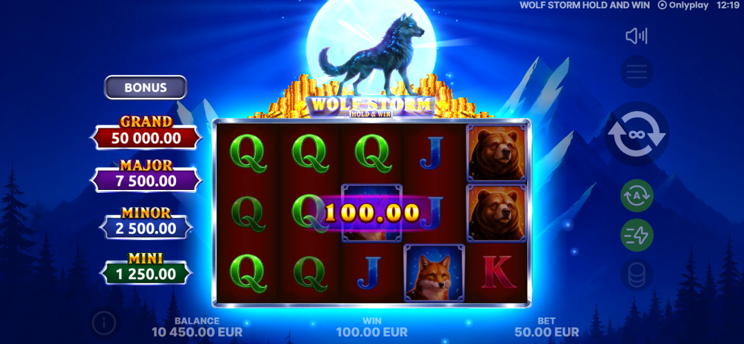 Wolf Storm: Hold & Win gameplay screenshot 2
