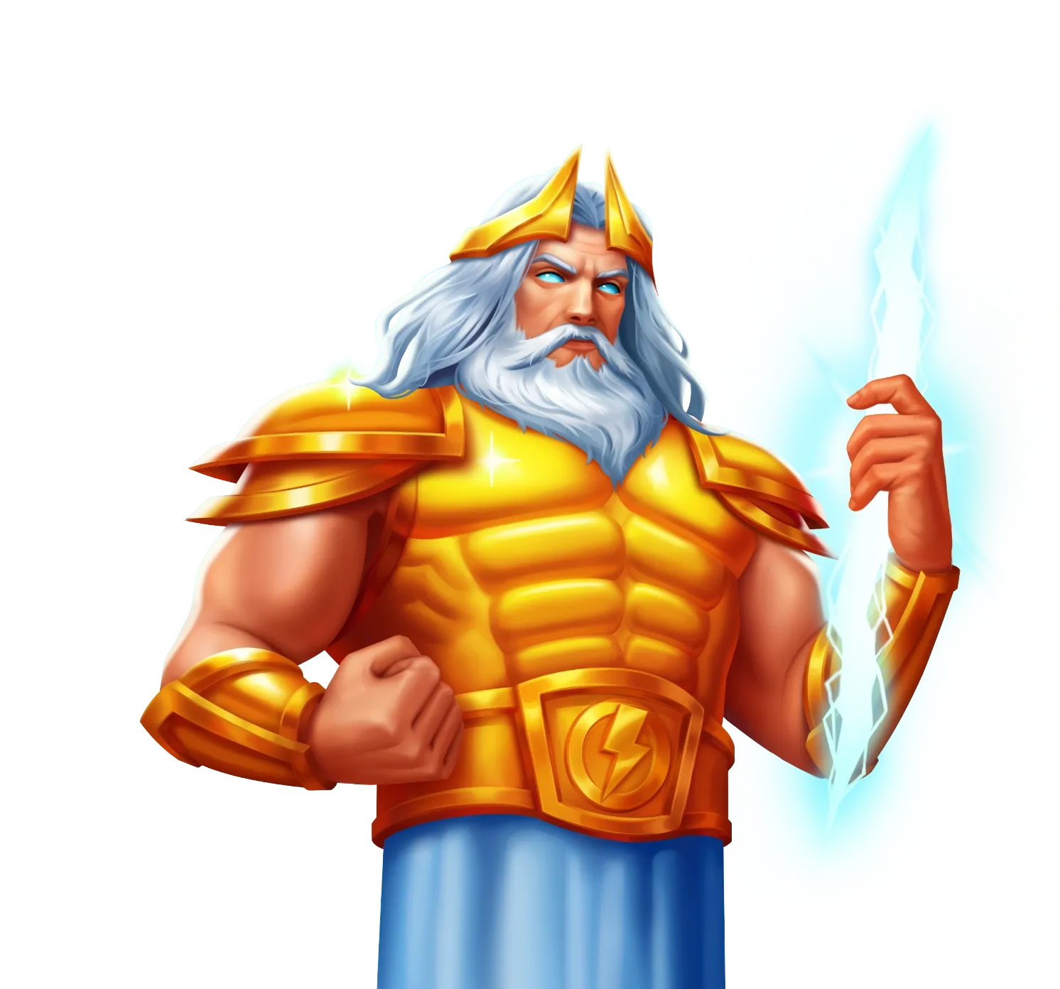 Zeus Sky: Hold & Win desktop action banner character