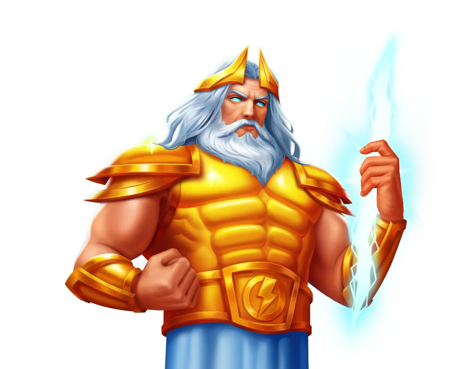 Zeus Sky: Hold & Win tablet action banner character